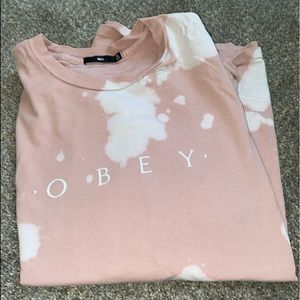 Obey bleached oversized t-shirt